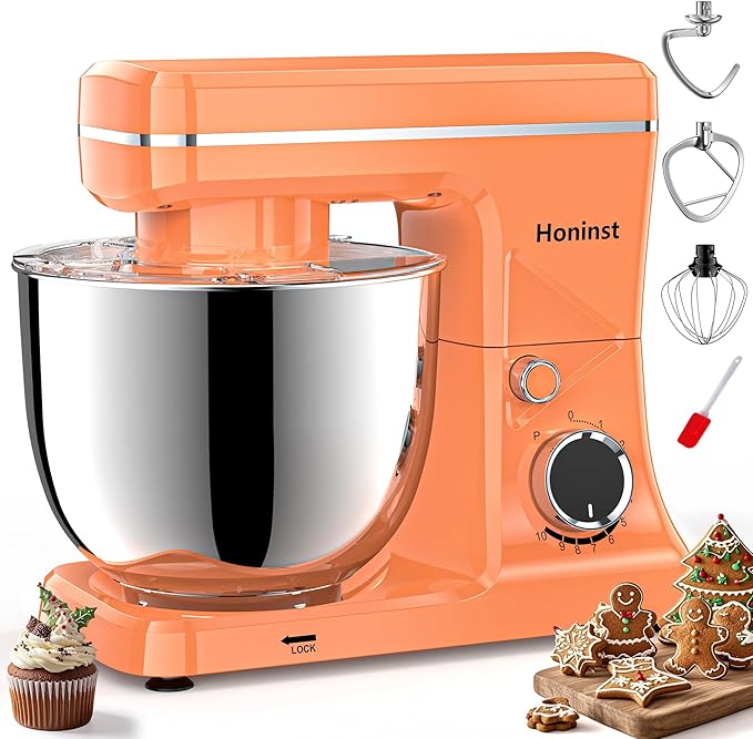 Stand Mixer, 10-Speed Kitchen Electric Mixer, 6QT